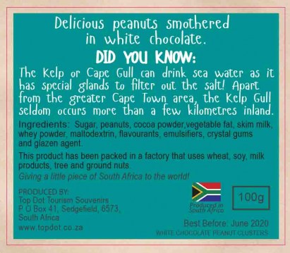 Novely Confectionery Seagull Animal Droppings Back Label